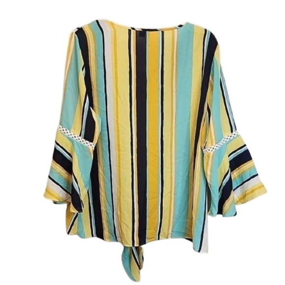 Est 1946 Bright Boho Blouse Spring & Summer Colors Beautiful Size Large Flowy - Picture 10 of 10